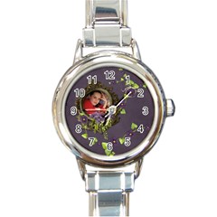 Lavender Dream - Round Italian Charm Watch 