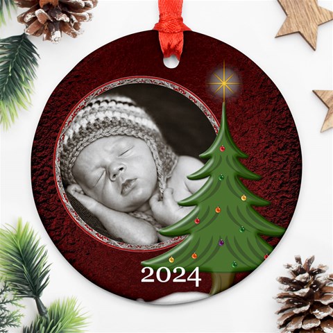 Special Christmas Round Ornament (2 Sided) By Lil Front