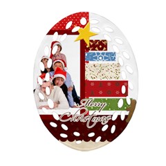 merry christmas - Ornament (Oval Filigree)