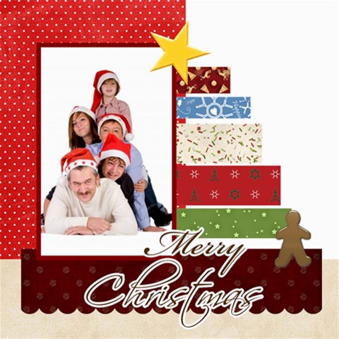 Merry Christmas By Betty 8 x8  Scrapbook Page - 1