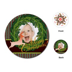 merry christmas - Playing Cards Single Design (Round)