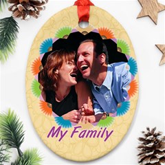 merry christmas, happy new year - Ornament (Oval)