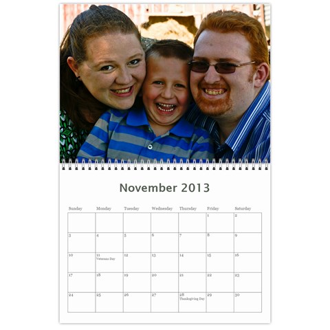 Pats Calander By Tracy Nov 2013