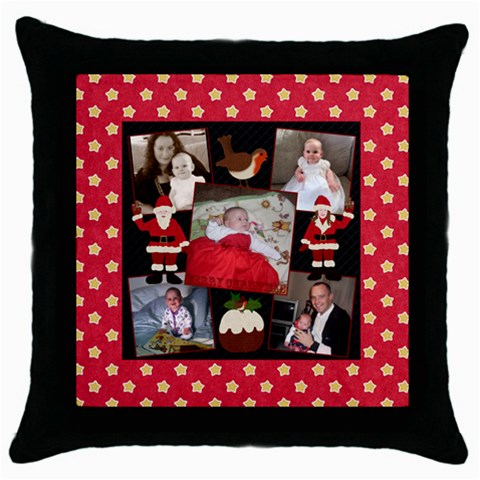 Heart Felt Christmas Cushion By Claire Mcallen Front