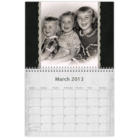 Sisters Calendar For Nesi By Debra Macv Mar 2013