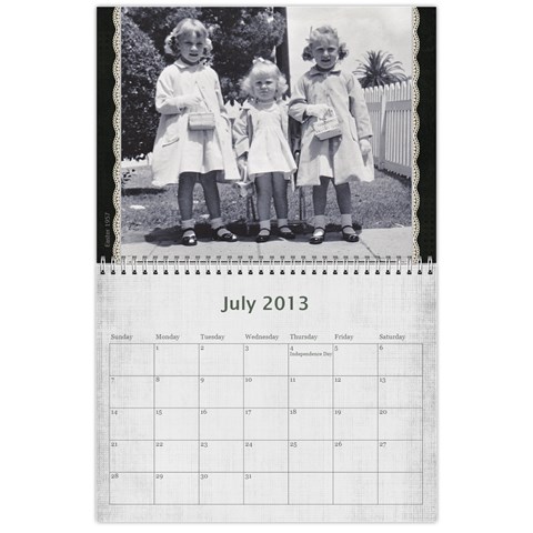 Sisters Calendar For Nesi By Debra Macv Jul 2013