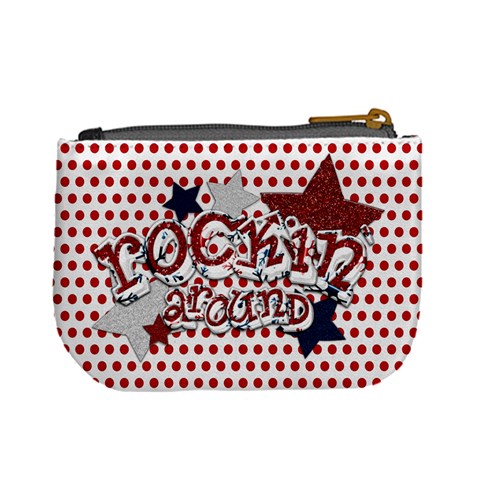 Rockin  Around The Christmas Tree Coin Bag 3 By Lisa Minor Back