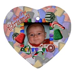 Baby s First Christmas - Ornament (Heart)