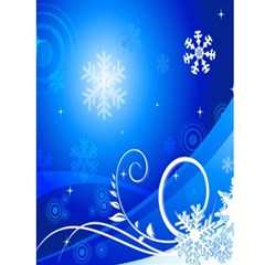 Blue Swirl Christmas Card 4 5 X 7