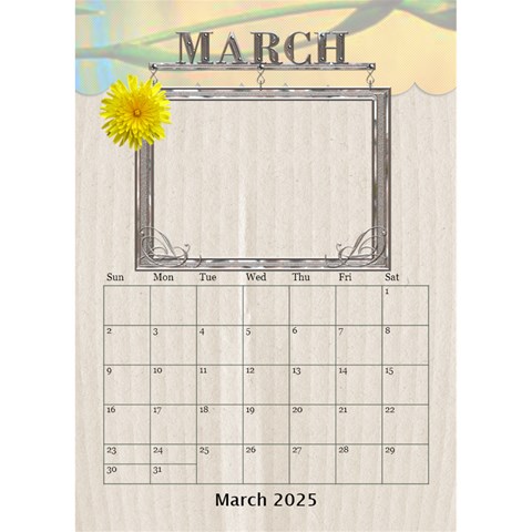 Lovely Desktop Calendar 6 x8 5  By Lil Mar 2025