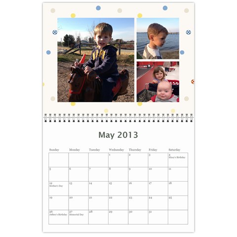 2013 Grandchildren Calendar By Missy Landis May 2013