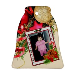 Pinebranchs and candy cane bell Ornament - Ornament (Bell)