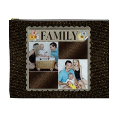 Family Brown XL Cosmetic Bag (7 styles) - Cosmetic Bag (XL)