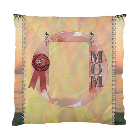 Number 1 Mom Cushion Case (1 Sided) By Lil Front