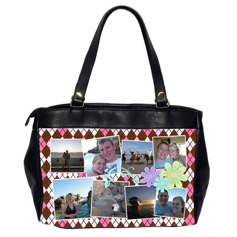 Argyle Flower Office Handbag 2 Sides By Digitalkeepsakes Back