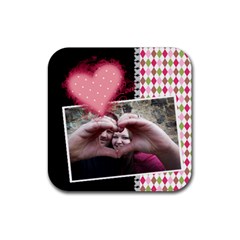 Love - Coasters - Rubber Square Coaster (4 pack)