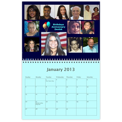 Dineshcalendar 2013 Jan 2013