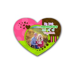 My Best Memories - Coasters - Rubber Heart Coaster (4 pack)