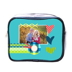 Playful Hearts - Mini Toiletries Bag (One Side)
