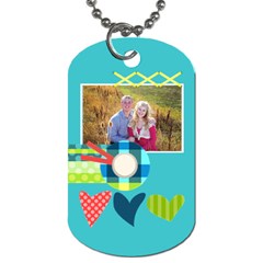 Playful Hearts - Dog Tag (One Side)