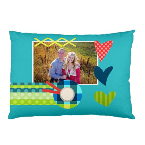 Playful Hearts By Digitalkeepsakes 26.62 x18.9  Pillow Case