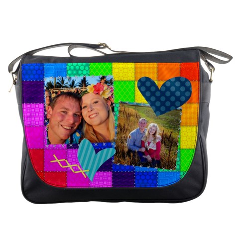 Rainbow Stitch Messenger Bag By Digitalkeepsakes Front