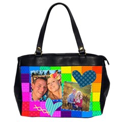 Rainbow Stitch - Oversize Office Handbag (2 Sides)