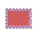 Pink snowflake candy frame