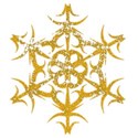 Gold sparkle snowflake