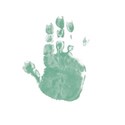 green hand print