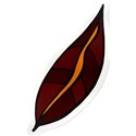 Leaf Sticker Burgandy