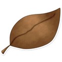 brown leaf sticker