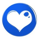 blue circle heart
