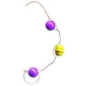 string beads 02 purple yellow