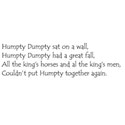 Humpty Dumpty rhyme