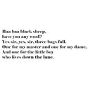 Black sheep rhyme