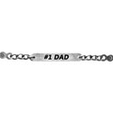 metal tag silver dad