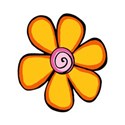 Small singleOrange Flower 