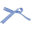 checkered bow blue