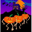 line dancing jackolanterns background