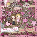 LOVE DREAMS Valentine Scrapbooking KIT