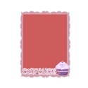 oblong lilac wordart cupcake frame