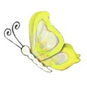 18 yellow flying butterfly