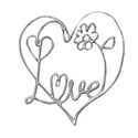 thinner love word art 