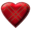 red tartan  heart