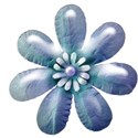 blue flower shiney