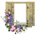 cluster shutter frame flowers