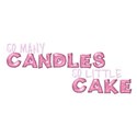 wordartcandlescake