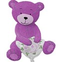 knitted purple bear