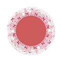curled paper circle frame pink